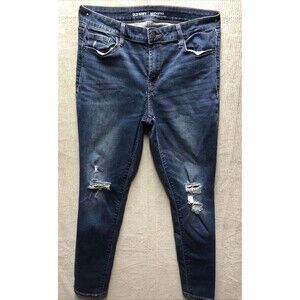 Old Navy Rockstar Midrise Denim Jeans Size 10 Midrise Factory Destroyed